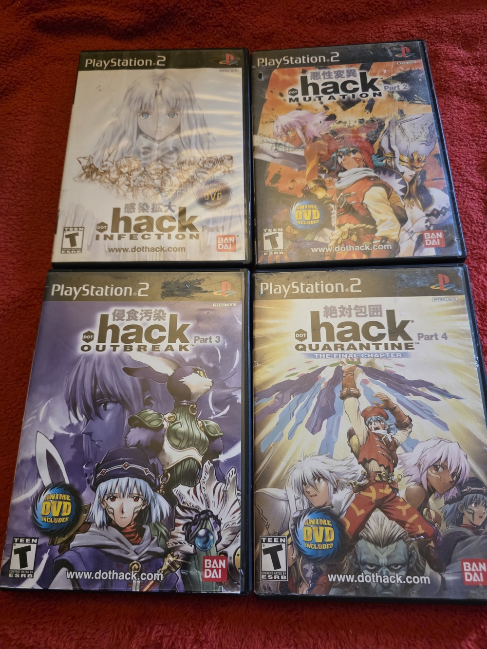 Dot Hack PS2 4 Disk Set MINT